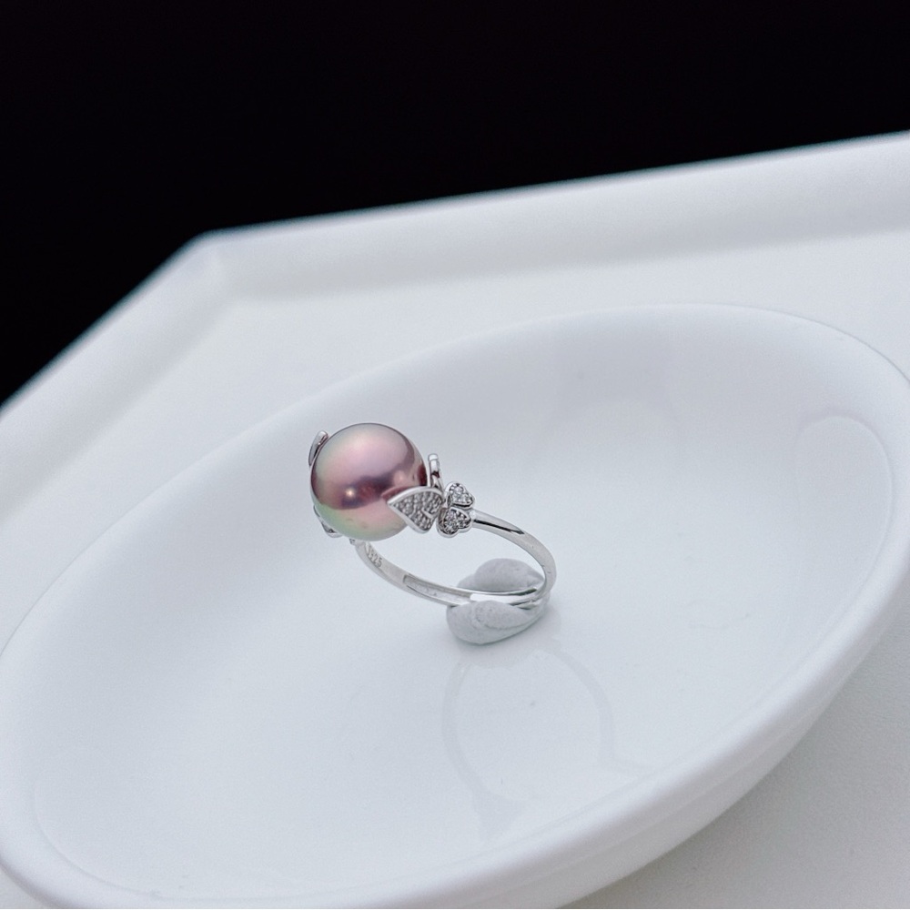 R79 S925 High Quality Freshwater Edison Pearl adjustable Ring - Picture 2 of 9